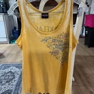Harley-Davidson Mustard Graphic Tank Top